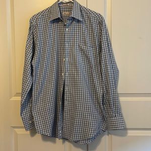 Peter Millar blue plaid button down Size M